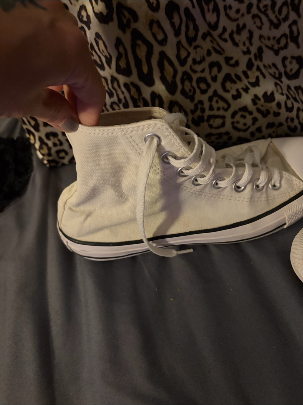Converse Chuck Taylor All Star White Black Patch Sneaker - Picture 5 of 6